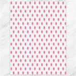 Polka Dots - Flamingo Pink on White Canvas 36  x 48 