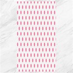 Polka Dots - Flamingo Pink on White Canvas 40  x 72 
