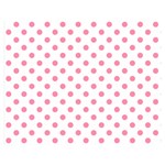 Polka Dots - Flamingo Pink on White Double Sided Flano Blanket (Medium)