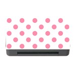 Polka Dots - Flamingo Pink on White Memory Card Reader with CF