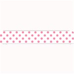 Polka Dots - Flamingo Pink on White Small Bar Mat