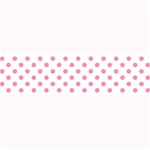 Polka Dots - Flamingo Pink on White Medium Bar Mat