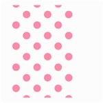 Polka Dots - Flamingo Pink on White Large Garden Flag (Two Sides)