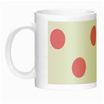 Polka Dots - Flamingo Pink on White Night Luminous Mug