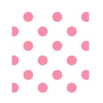 Polka Dots - Flamingo Pink on White Greeting Card 4.5  x 6 