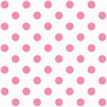 Polka Dots - Flamingo Pink on White ScrapBook Page 8  x 8 