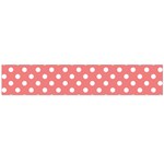 Polka Dots - White on Coral Pink Flano Scarf (Large)