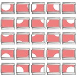 Polka Dots - White on Coral Pink 9mm Italian Charm (25 pack)