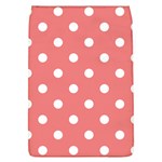 Polka Dots - White on Coral Pink Removable Flap Cover (L)