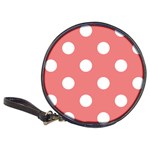 Polka Dots - White on Coral Pink Classic 20-CD Wallet