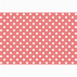 Polka Dots - White on Coral Pink Collage 12  x 18 
