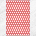 Polka Dots - White on Coral Pink Canvas 24  x 36 