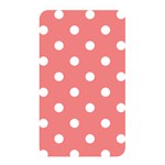 Polka Dots - White on Coral Pink Memory Card Reader (Rectangular)