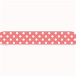 Polka Dots - White on Coral Pink Small Bar Mat