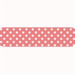 Polka Dots - White on Coral Pink Medium Bar Mat