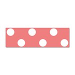 Polka Dots - White on Coral Pink Sticker (Bumper)