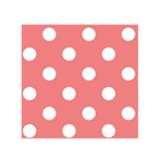 Polka Dots - White on Coral Pink Greeting Card 5  x 7 