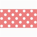 Polka Dots - White on Coral Pink 4  x 8  Photo Cards