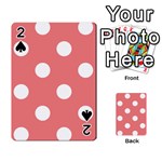 Polka Dots - White on Coral Pink Playing Cards 54 Designs
