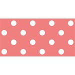 Polka Dots - White on Coral Pink YOU ARE INVITED 3D Greeting Card (8x4)