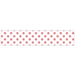Polka Dots - Coral Pink on White Flano Scarf (Small)