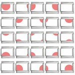 Polka Dots - Coral Pink on White 9mm Italian Charm (25 pack)