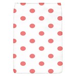 Polka Dots - Coral Pink on White Removable Flap Cover (S)