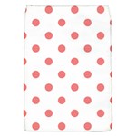 Polka Dots - Coral Pink on White Removable Flap Cover (L)