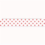 Polka Dots - Coral Pink on White Small Bar Mat