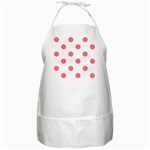 Polka Dots - Coral Pink on White BBQ Apron