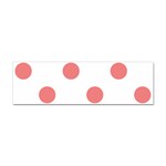 Polka Dots - Coral Pink on White Sticker Bumper (100 pack)