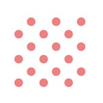 Polka Dots - Coral Pink on White Greeting Card 5  x 7 