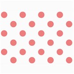 Polka Dots - Coral Pink on White 5  x 7  Photo Cards