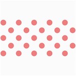 Polka Dots - Coral Pink on White 4  x 8  Photo Cards