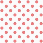 Polka Dots - Coral Pink on White ScrapBook Page 8  x 8 