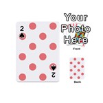 Polka Dots - Coral Pink on White Playing Cards 54 (Mini)