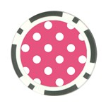 Polka Dots - White on Dark Pink Poker Chip Card Guard (10 pack)