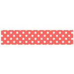 Polka Dots - White on Pastel Red Flano Scarf (Small)