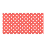 Polka Dots - White on Pastel Red Satin Wrap