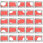 Polka Dots - White on Pastel Red 9mm Italian Charm (25 pack)