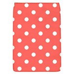 Polka Dots - White on Pastel Red Removable Flap Cover (L)