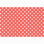 Polka Dots - White on Pastel Red Collage 12  x 18 