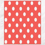 Polka Dots - White on Pastel Red Canvas 8  x 10 