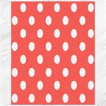 Polka Dots - White on Pastel Red Canvas 16  x 20 