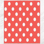 Polka Dots - White on Pastel Red Canvas 20  x 24 