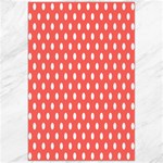 Polka Dots - White on Pastel Red Canvas 24  x 36 