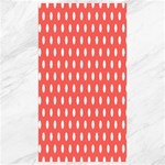 Polka Dots - White on Pastel Red Canvas 40  x 72 