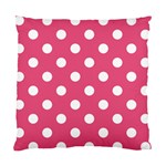 Polka Dots - White on Dark Pink Standard Cushion Case (One Side)