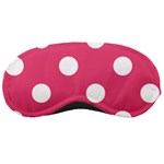 Polka Dots - White on Dark Pink Sleeping Mask