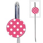 Polka Dots - White on Dark Pink Book Mark